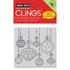 Hero Arts - Clings - Christmas - Repositionable Rubber Stamps - Hanging Christmas Ornaments