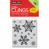 Hero Arts - Clings - Christmas - Repositionable Rubber Stamps - Snowflakes