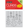 Hero Arts - Clings - Christmas - Repositionable Rubber Stamps - Hanging Trees