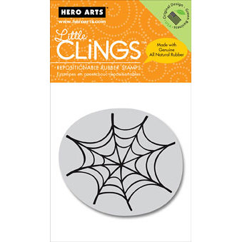Hero Arts - Clings - Halloween - Repositionable Rubber Stamps - Spider Web