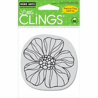 Hero Arts - Clings - Repositionable Rubber Stamps - Small Striped Flower