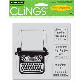 Hero Arts - Clings - Repositionable Rubber Stamps - My Type - Set of Four