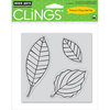 Hero Arts - Clings - Repositionable Rubber Stamps - Three Leaves - Set of Three