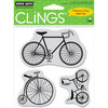 Hero Arts - Clings - Repositionable Rubber Stamps - Bicycles - Set of Three