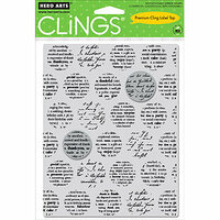 Hero Arts - Clings - Repositionable Rubber Stamps - Word Pops - Large