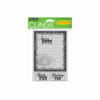 Hero Arts - Clings - Repositionable Rubber Stamps - Daisy Label