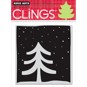 Hero Arts - Clings - Christmas - Repositionable Rubber Stamps - White Christmas