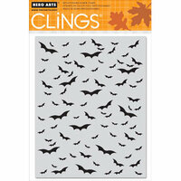 Hero Arts - Clings - Halloween - Repositionable Rubber Stamps - Bat Background