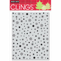 Hero Arts - Clings - Christmas - Repositionable Rubber Stamps - Tiny Flakes Background
