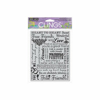 Hero Arts - Clings - Repositionable Rubber Stamps - True Friends