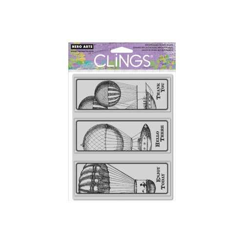 Hero Arts - Clings - Repositionable Rubber Stamps - Flying Ships