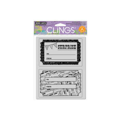 Hero Arts - Clings - Repositionable Rubber Stamps - Surprise
