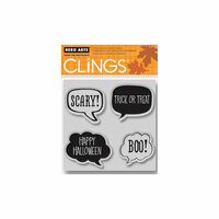 Hero Arts - Clings - Halloween - Repositionable Rubber Stamps - Scary!