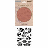 Hero Arts - BasicGrey - Aspen Frost Collection - Repositionable Rubber Stamps - Festive Ornaments