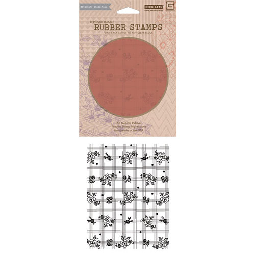 Hero Arts - BasicGrey - Soleil Collection - Repositionable Rubber Stamps - Flowers, Lines and Dots
