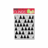Hero Arts - Clings - Christmas - Repositionable Rubber Stamps - Triangle Trees