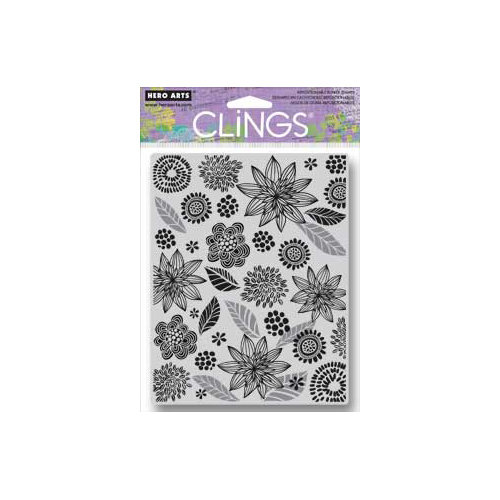 Hero Arts - Clings - Repositionable Rubber Stamps - Leaves and Flowers