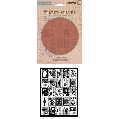 Hero Arts - BasicGrey - Carte Postale Collection - Repositionable Rubber Stamps - Let's Get Away