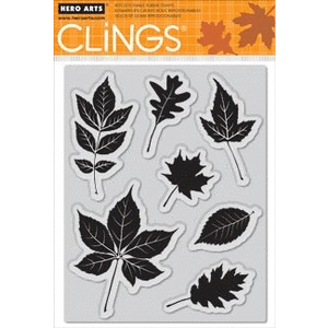 Hero Arts - Clings - Repositionable Rubber Stamps - Scattering Leaves