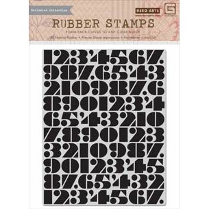 Hero Arts - BasicGrey - Capture Collection - Repositionable Rubber Stamps - Number Background