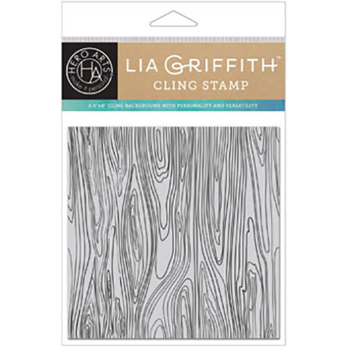 Hero Arts - Lia Griffith Collection - Clings - Repositionable Rubber Stamps - Woodgrain Bold Prints
