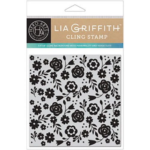 Hero Arts - Lia Griffith Collection - Clings - Repositionable Rubber Stamps - Floral Bold Prints
