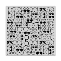 Hero Arts - Trend Collection - Clings - Repositionable Rubber Stamps - Glasses Bold Prints