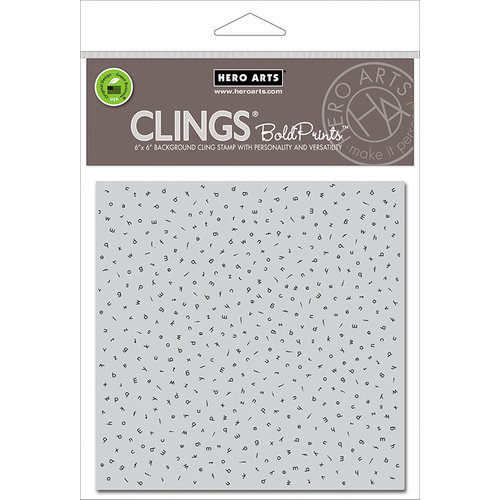 Hero Arts - Clings - Repositionable Rubber Stamps - Alphabet Soup Bold Prints