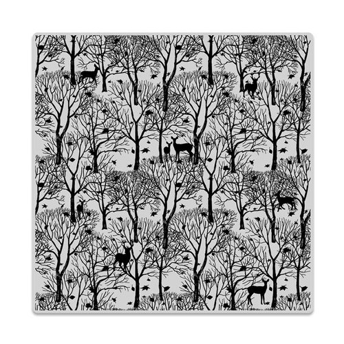 Hero Arts - Clings - Repositionable Rubber Stamps - Forest And Deer Bold Prints