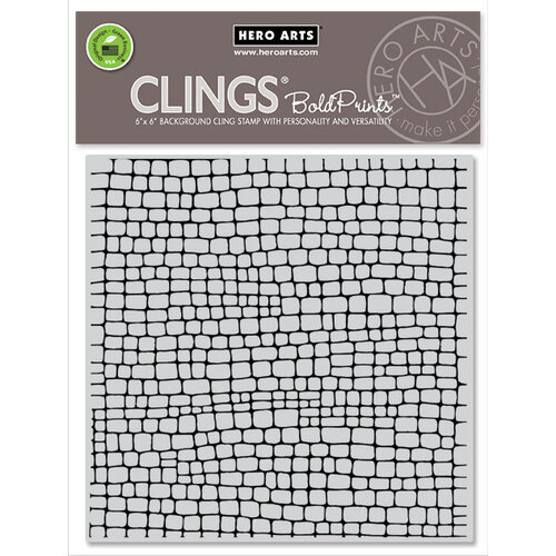 Hero Arts - Repositionable Rubber Stamps - Cobblestone Bold Prints