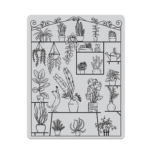 Hero Arts - Clings - Repositionable Rubber Stamps - Greenhouse Peek-A-Boo