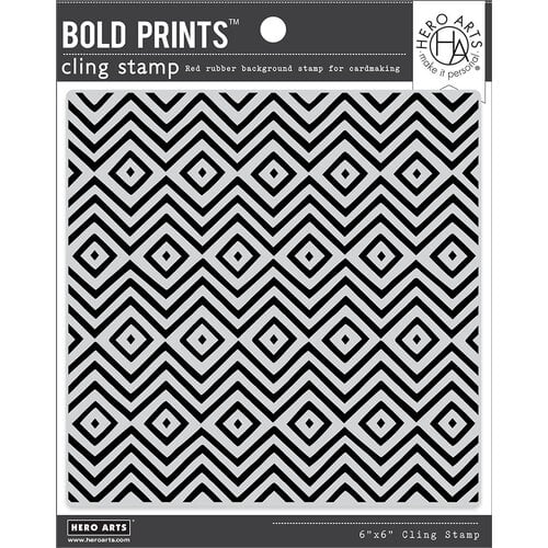 Hero Arts - Clings - Repositionable Rubber Stamps - ZigZag Pattern Bold Prints