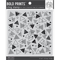 Hero Arts - Clings - Repositionable Rubber Stamps - Triangle Mix Bold Prints