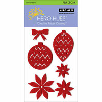 Hero Arts - Hero Hues - Self Adhesive Felt Decor - Red Christmas, CLEARANCE