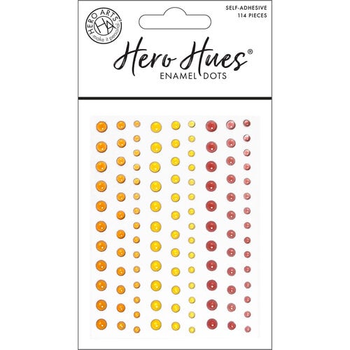 Hero Arts - Hero Hues - Self Adhesive Enamel Dots - Translucent Sunset