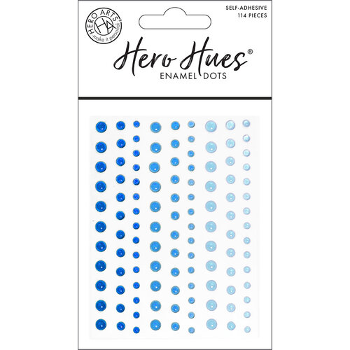 Hero Arts - Hero Hues - Self Adhesive Enamel Dots - Translucent Blues