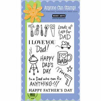 Hero Arts - Poly Clear - Clear Acrylic Stamps - Happy Dad's Day, CLEARANCE