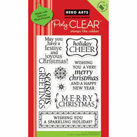 Hero Arts - Poly Clear - Christmas - Clear Acrylic Stamps - Holiday Cheer