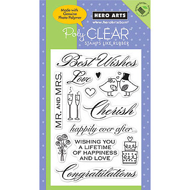 Hero Arts - Poly Clear - Clear Acrylic Stamps - Best Wishes, CLEARANCE