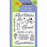 Hero Arts - Poly Clear - Clear Acrylic Stamps - Best Wishes, CLEARANCE