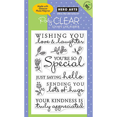 Hero Arts - Poly Clear - Clear Acrylic Stamps - Truly Appreciated