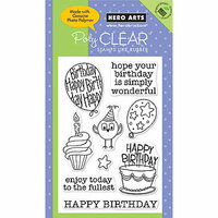 Hero Arts - Poly Clear - Clear Acrylic Stamps - Wonderful Birthday