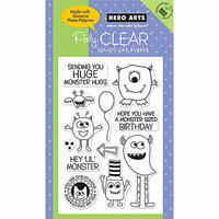 Hero Arts - Poly Clear - Clear Acrylic Stamps - Monster Fun