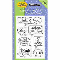 Hero Arts - Poly Clear - Clear Acrylic Stamps - Message Bubbles