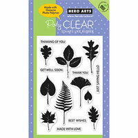 Hero Arts - Poly Clear - Clear Acrylic Stamps - Leaf Prints