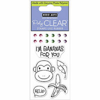 Hero Arts - Sparkle Clear - Clear Acrylic Stamps - Bananas for you