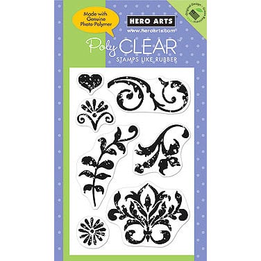 Hero Arts - Poly Clear - Clear Acrylic Stamps - Speckled Ornaments