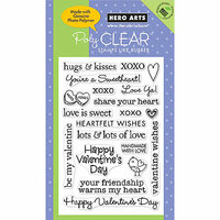 Hero Arts - Poly Clear - Valentines - Clear Acrylic Stamps - Valentine Sayings