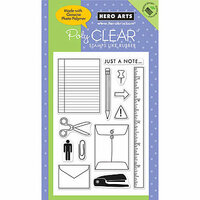 Hero Arts - Poly Clear - Clear Acrylic Stamps - Just a Note