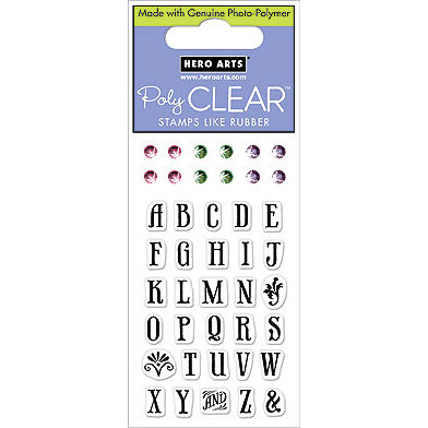 Hero Arts - Sparkle Clear - Clear Acrylic Stamps - Uppercase Letters